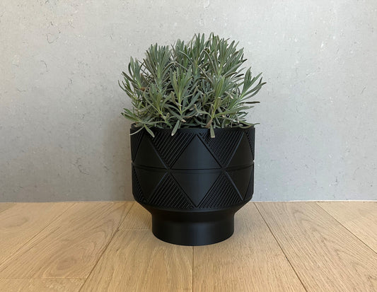 Black Triangle Planter Pot