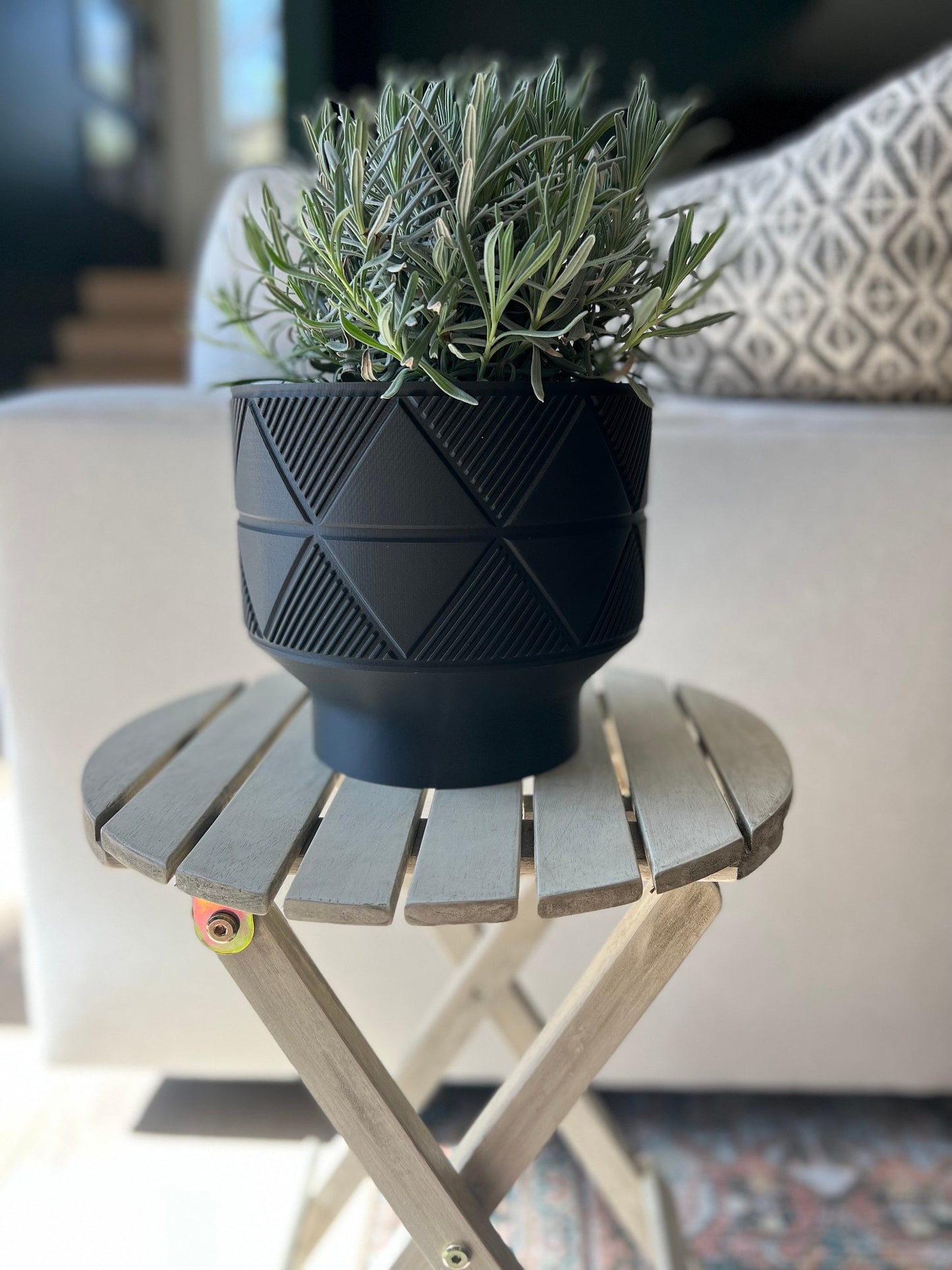 Black Triangle Planter Pot