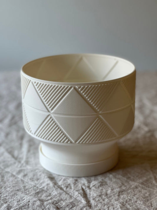 White Triangle Planter Pot