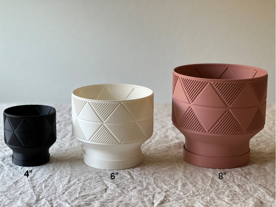 Black Triangle Planter Pot