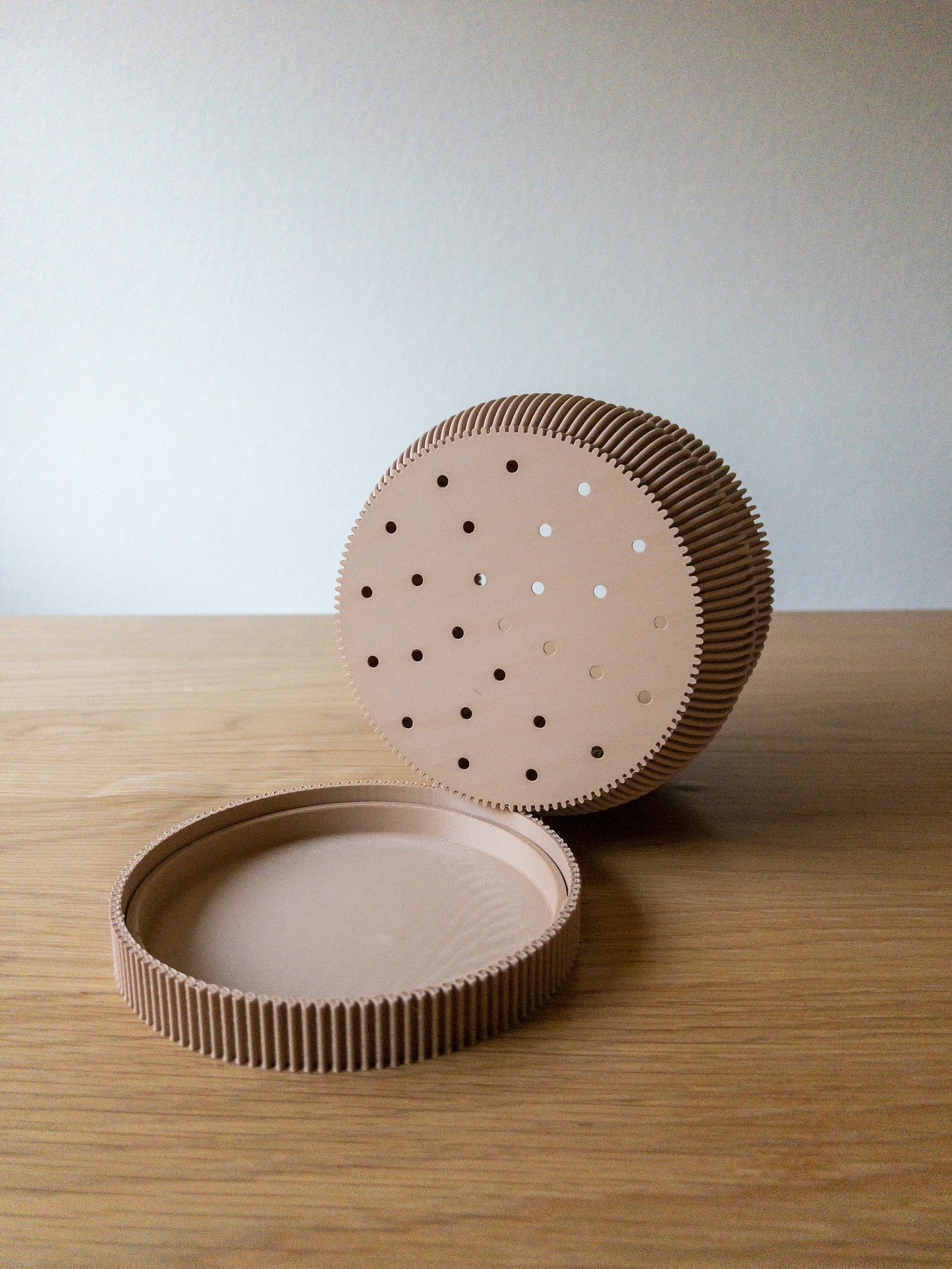 Beige Groovy Planter Pot