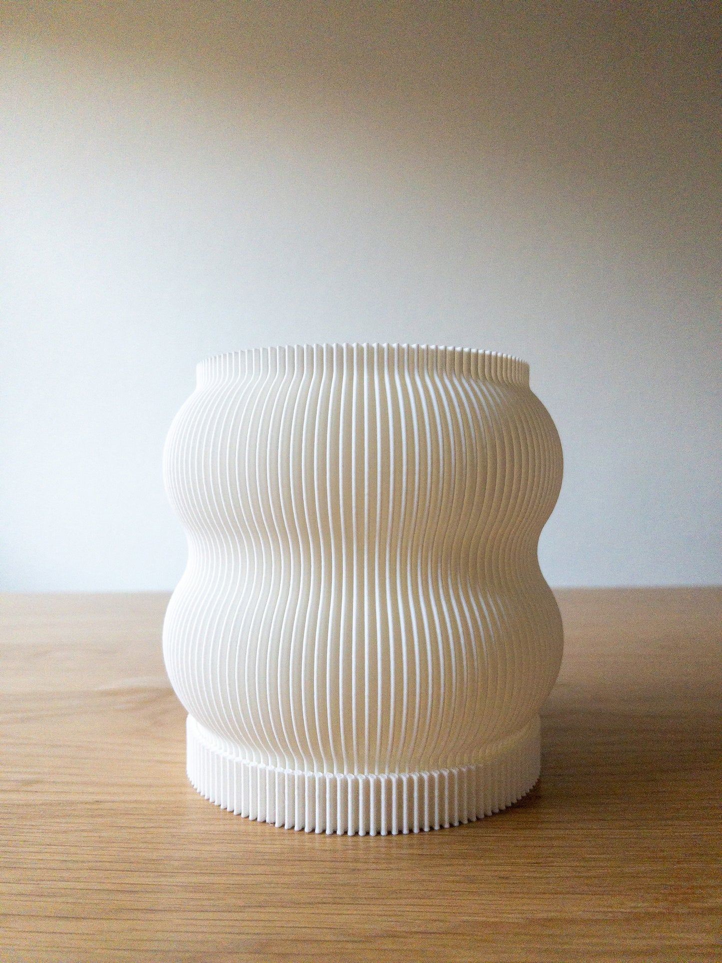 White Groovy Planter Pot